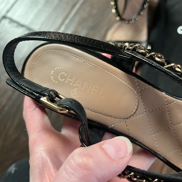 Chanel Strappy Chain Sandals - Picture 7 of 9
